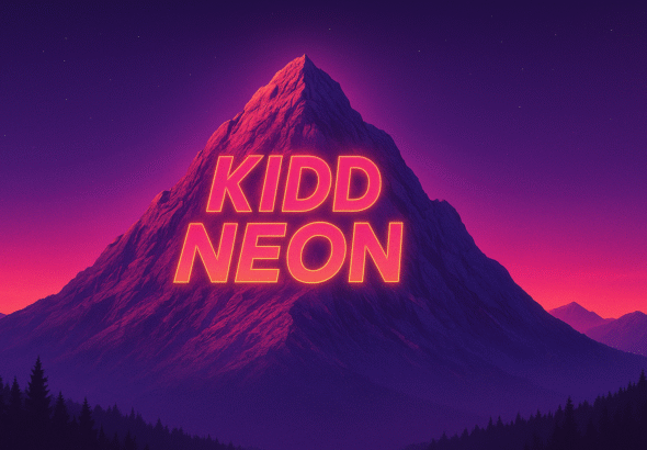 Kidd Neon Mountain Background 1