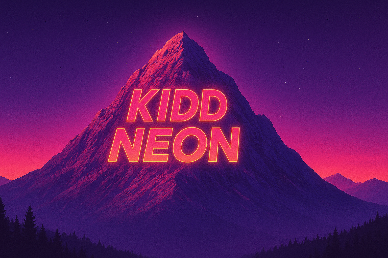 Kidd Neon Mountain Background 1